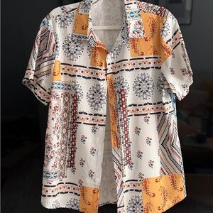 Vibrant Men's Casual Button Down Shirt